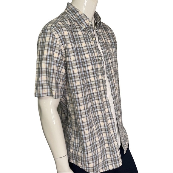 Eddie Bauer Men’s Blue 100% Cotton Plaid Short Sleeve Casual Button Down… - Picture 4 of 14